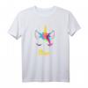 Elisa Einhorn Namen Geschenk T-Shirt - Personalisierte Kleidung für Frauen, klassisch geschnitten mit doppeltem Saum