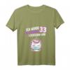 Damen 33. Geburtstag Geschenk Einhorn Frau - Lustiges T-Shirt mit Quarantäne Spruch für 33-Jährige, Jahrgang 1988, ideal für Geburtstagsfeier & Party