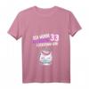 Damen 33. Geburtstag Geschenk Einhorn Frau - Lustiges T-Shirt mit Quarantäne Spruch für 33-Jährige, Jahrgang 1988, ideal für Geburtstagsfeier & Party