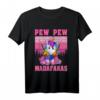 Einhorn Shirt Pew Pew Madafakas Damen & Herren Gaming T-Shirt – Lustiges Geschenk für Gamerinnen und Gamer, Geburtstag, Weihnachten