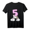 Kinder 5. Geburtstag Mädchen T-Shirt mit Einhorn und Katze - Perfekt für Geburtstagsfeier & Geschenk