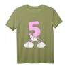 Kinder 5. Geburtstag Mädchen T-Shirt mit Einhorn und Katze - Perfekt für Geburtstagsfeier & Geschenk