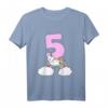 Kinder 5. Geburtstag Mädchen T-Shirt mit Einhorn und Katze - Perfekt für Geburtstagsfeier & Geschenk