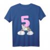 Kinder 5. Geburtstag Mädchen T-Shirt mit Einhorn und Katze - Perfekt für Geburtstagsfeier & Geschenk