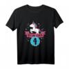 Kinder 4. Geburtstag T-Shirt - Ich bin schon 4 Einhorn - Süßes Geburtstagsgeschenk für Mädchen & Einhorn-Fans