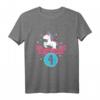 Kinder 4. Geburtstag T-Shirt - Ich bin schon 4 Einhorn - Süßes Geburtstagsgeschenk für Mädchen & Einhorn-Fans