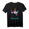 Buntes Einhorn T-Shirt für Mädchen und Damen - Perfekt für Manuela, Geburtstagsfeier & Einhorn-Liebhaberinnen