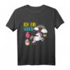 Kinder 6. Geburtstag Mädchen - Buntes Regenbogen Einhorn T-Shirt für Geburtstagsfeiern & Einhorn Motto Parties