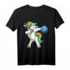 Sanftes Einhorn Bowling T-Shirt - Lustiges DAB Geschenk für Bowlingfans, Trainer & Freunde – Bunte Casual Kleidung für Männer, Frauen, Kinder & Senioren