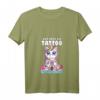 Damen Unicorn Tattoo T-Shirt mit V-Ausschnitt – Lustiges Tattoo Motiv, Geschenkidee für Tätowierte & Tattoo-Fans