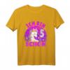 Kinder 5. Geburtstag T-Shirt - Ich Bin Schon 5 Jahre Mädchen Einhorn Lila Geschenk für Geburtstagsfeier und Einhorn-Liebhaber
