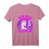 Kinder 5. Geburtstag T-Shirt - Ich Bin Schon 5 Jahre Mädchen Einhorn Lila Geschenk für Geburtstagsfeier und Einhorn-Liebhaber