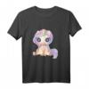 Einhorn lieb und nett Kinder Mädchen Damen Herren T-Shirt – Buntes Einhorn Design mit Spruch 'Ich liebe Einhörner' für Kinder und Erwachsene
