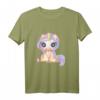 Einhorn lieb und nett Kinder Mädchen Damen Herren T-Shirt – Buntes Einhorn Design mit Spruch 'Ich liebe Einhörner' für Kinder und Erwachsene