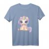 Einhorn lieb und nett Kinder Mädchen Damen Herren T-Shirt – Buntes Einhorn Design mit Spruch 'Ich liebe Einhörner' für Kinder und Erwachsene