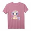 Einhorn lieb und nett Kinder Mädchen Damen Herren T-Shirt – Buntes Einhorn Design mit Spruch 'Ich liebe Einhörner' für Kinder und Erwachsene