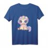 Einhorn lieb und nett Kinder Mädchen Damen Herren T-Shirt – Buntes Einhorn Design mit Spruch 'Ich liebe Einhörner' für Kinder und Erwachsene
