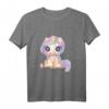 Einhorn lieb und nett Kinder Mädchen Damen Herren T-Shirt – Buntes Einhorn Design mit Spruch 'Ich liebe Einhörner' für Kinder und Erwachsene