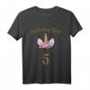 Kinder 5. Geburtstag Mädchen Einhorn Shirt - Trendiges Geburtstagsoutfit & Geschenkidee für Einhornliebhaber