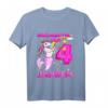 Kinder 4. Geburtstag Geschenk - Einhorn Meerjungfrau T-Shirt für Mädchen, Lustiges Geburtstagsshirt für Kinder, die Ponys und Feen lieben