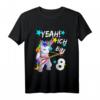 Kinder Geburtstagsshirt 8 Jahre Mädchen & Junge - Einhorn T-Shirt als tolles Geburtstagsgeschenk für Mädchen und Jungen