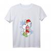 Damen Einhorn Schneemann Weihnachten T-Shirt mit V-Ausschnitt - Süßes Geschenk für Einhorn- und Schneemann-Fans zu Weihnachten