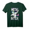 Metal Bitch Shirt mit Astronaut & Einhorn - Lustiges Death Metal Festival T-Shirt für Fans, Partner & Freunde