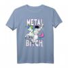 Metal Bitch Shirt mit Astronaut & Einhorn - Lustiges Death Metal Festival T-Shirt für Fans, Partner & Freunde