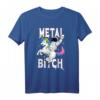 Metal Bitch Shirt mit Astronaut & Einhorn - Lustiges Death Metal Festival T-Shirt für Fans, Partner & Freunde