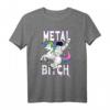 Metal Bitch Shirt mit Astronaut & Einhorn - Lustiges Death Metal Festival T-Shirt für Fans, Partner & Freunde