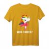 Einhorn Fuck Off Who Cares T-Shirt mit Mittelfinger – Provokantes JGA Design für Rebellinnen und Prinzessinnen