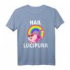 Hail Lucipurr Satan Katze Einhorn T-Shirt – Lustiges Gothic-Design mit 666 Kittycorn für Metal, Punk und Emo Fans