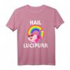 Hail Lucipurr Satan Katze Einhorn T-Shirt – Lustiges Gothic-Design mit 666 Kittycorn für Metal, Punk und Emo Fans