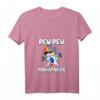 Damen Pew Pew Madafakas Einhorn T-Shirt mit V-Ausschnitt – Lustiges Damen-Shirt mit Einhorn, Pistolen und Sonnenbrille