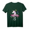Kinder 8. Geburtstag Geschenk - Einhorn T-Shirt für Mädchen, klassisch geschnitten, perfekt für den Geburtstag