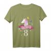 Kinder 8. Geburtstag Geschenk - Einhorn T-Shirt für Mädchen, klassisch geschnitten, perfekt für den Geburtstag