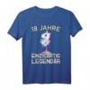 Damen 18. Geburtstag Party T-Shirt - Lustiges Einhorn mit Spruch '18 Jahre einzigartig legendär' für Frauen & Einhorn Liebhaberinnen