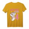 Kinder Birthday Girl - 4. Geburtstag Einhorn T-Shirt für Mädchen mit Regenbogen, ideales Geschenk und Party-Outfit