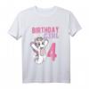 Kinder Birthday Girl - 4. Geburtstag Einhorn T-Shirt für Mädchen mit Regenbogen, ideales Geschenk und Party-Outfit