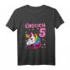 Kinder Fünf Jahre Einhorn Mädchen T-Shirt - Perfektes Geburtstagsgeschenk für 5-Jährige, die Einhörner und Ponys lieben