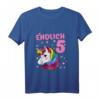 Kinder Fünf Jahre Einhorn Mädchen T-Shirt - Perfektes Geburtstagsgeschenk für 5-Jährige, die Einhörner und Ponys lieben