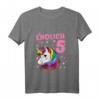 Kinder Fünf Jahre Einhorn Mädchen T-Shirt - Perfektes Geburtstagsgeschenk für 5-Jährige, die Einhörner und Ponys lieben