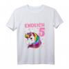 Kinder Fünf Jahre Einhorn Mädchen T-Shirt - Perfektes Geburtstagsgeschenk für 5-Jährige, die Einhörner und Ponys lieben