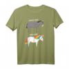 Before and After Yoga Lustiges Einhorn Design T-Shirt – Witziges Yoga Geschenk für Einhorn-Fans und Yogis