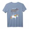 Before and After Yoga Lustiges Einhorn Design T-Shirt – Witziges Yoga Geschenk für Einhorn-Fans und Yogis