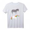 Before and After Yoga Lustiges Einhorn Design T-Shirt – Witziges Yoga Geschenk für Einhorn-Fans und Yogis
