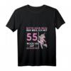 Damen Bitte Kein Neid 55. Geburtstag Einhorn Pole Dance T-Shirt mit V-Ausschnitt – Witziges Geschenk für Geburtstagsfeier und Party