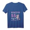 Damen Bitte Kein Neid 55. Geburtstag Einhorn Pole Dance T-Shirt mit V-Ausschnitt – Witziges Geschenk für Geburtstagsfeier und Party