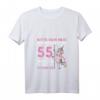 Damen Bitte Kein Neid 55. Geburtstag Einhorn Pole Dance T-Shirt mit V-Ausschnitt – Witziges Geschenk für Geburtstagsfeier und Party