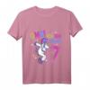 Kinder OMG Endlich 7 - Einhorn Geburtstags T-Shirt für Mädchen mit Regenbogen und Sternen, Perfekt für den 7. Geburtstag & Kinderparty